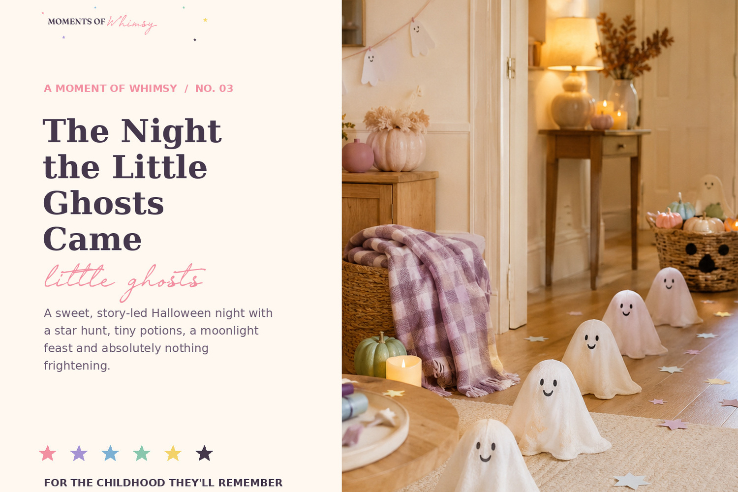 Friendly pastel Halloween ghost hunt styled by Moments of Whimsy