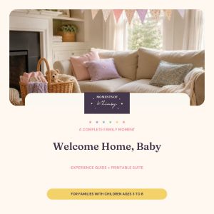 Welcome Home Baby sibling activity kit for children ages 3 to 8